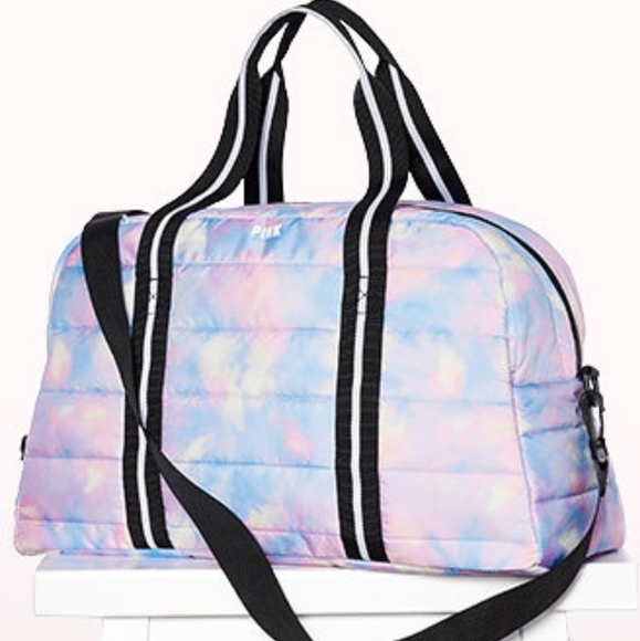 victoria secret quilted duffle bag